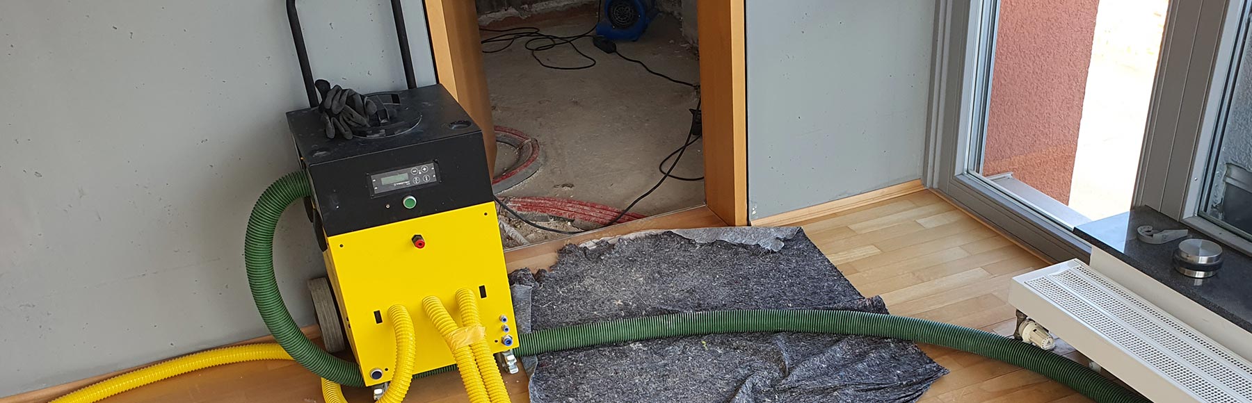 Bautrocknung mit professionellen Trockengeräten